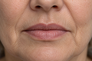 Mature female lips